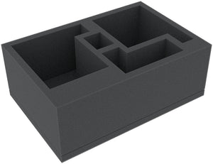 HVMFIS080BO 218 mm x 147,5 mm x 80 mm foam tray for board games with 4 compartments