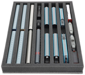 IU040A001 Feldherr foam insert for model railway - N scale - 8 compartments - for upright storage