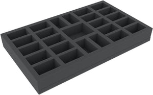 IXMFLS035BO 300 mm x 175 mm x 35 mm foam tray for board games with 25 compartments