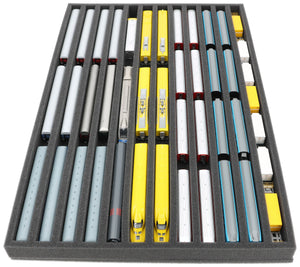 JV040A001 Feldherr foam insert for model railway - N scale - 12 compartments - for upright storage