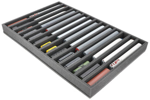 JV050A001 Feldherr foam insert for model railway - TT scale - 14 compartments - for upright storage