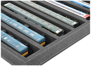 JV050A006 Feldherr foam insert for model railway - 00 scale - 8 compartments - for horizontal storage