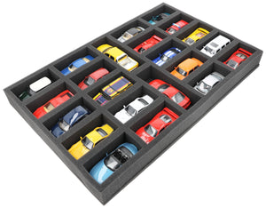 JV055A001 Foam insert for model cars 1:43 - 22 compartments