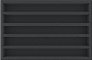 JVMFOT050BO 570 mm x 370 mm x 50 mm foam tray with 5 compartments