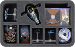 Feldherr MEDIUM Case für Star Wars X-Wing Abschaum und Kriminelle, Reisszahn, Sklave 1 und Schiffe