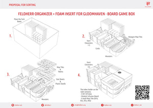 Feldherr Organizer Insert + foam insert for Gloomhaven - board game box