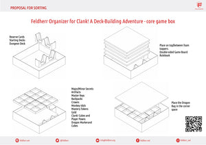 Feldherr Organizer Insert for Clank! A Deck-Building Adventure - core game box