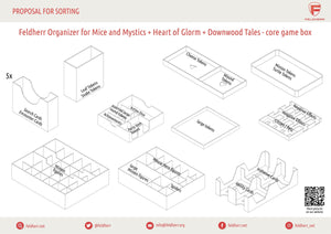 Feldherr Organizer Insert for Mice and Mystics + Heart of Glorm + Downwood Tales - core game box