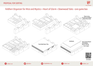 Feldherr Organizer Insert for Mice and Mystics + Heart of Glorm + Downwood Tales - core game box