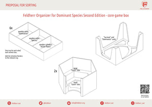 Feldherr Organizer Insert for Dominant Species Second Edition - core game box