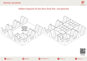 Feldherr Organizer Insert for Star Wars: Outer Rim - core game box