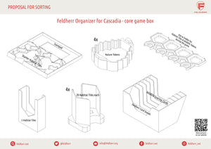 Feldherr Organizer Insert for Cascadia - core game box