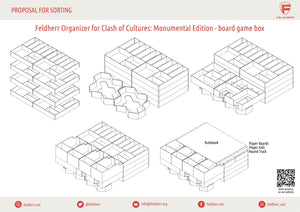 Feldherr Organizer Insert for Clash of Cultures: Monumental Edition - board game box