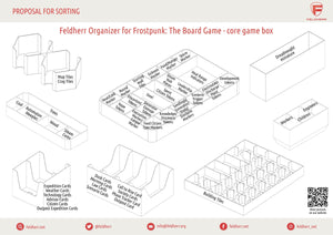 Feldherr Organizer Insert for Frostpunk: The Board Game - core game box