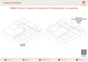 Feldherr foam set + Organizer Insert for Resident Evil: The Board Game - core game box