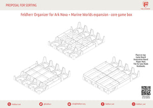 Feldherr Organizer Insert for Ark Nova + Marine Worlds expansion - core game box