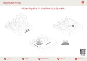 Feldherr Organizer Insert + foam set for Expeditions + expansion - core game box