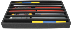 EU065A001 Feldherr foam insert for model railway - H0 scale - 7 compartments - for upright storage