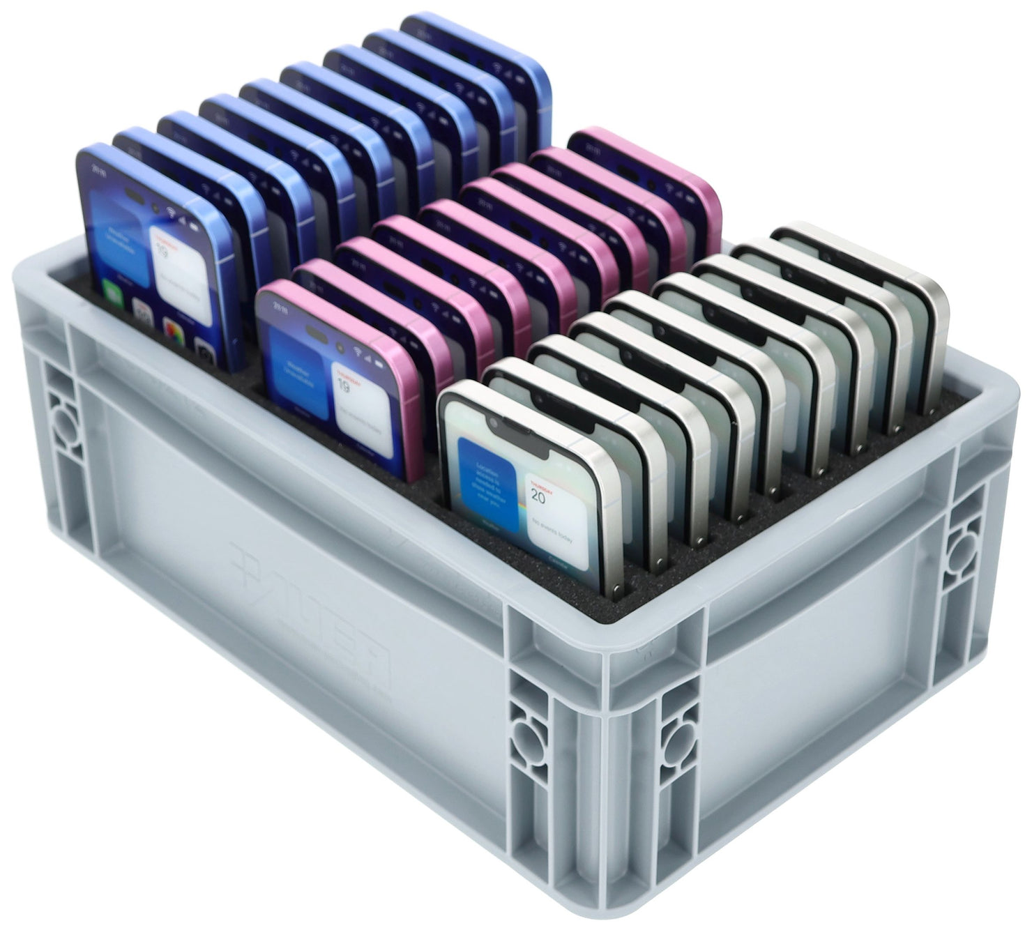 kompakte A4 Handyoase – Ordnung und Sicherheit für bis zu 27 Smartphones