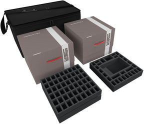 Transporter with 2 LBBG boxes for for the complete Zombicide Black Plague Kickstarter Knight Pledge