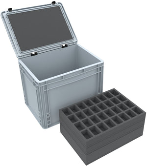 Feldherr Eurobox 40 x 30 cm Set for Tabletop Miniatures - 192 Compartments + Pick and Pluck Foam Insert