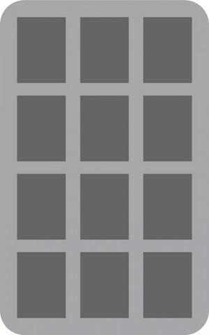 HS070I012BO 70 mm Half-Size Schaumstoffeinlage mit 12 Fächern