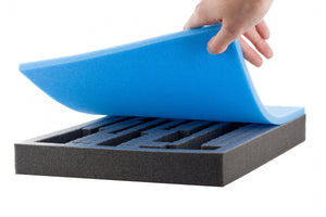 FS020Bblue 345 mm x 275 mm x 20 mm colored foam for Shadowboard blue