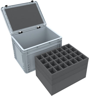 Feldherr Eurobox 40 x 30 cm Set for Tabletop Miniatures - 84 Compartments + Pick and Pluck Foam Insert